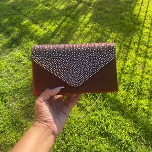 Red Purse with rhinestones , NWT​​
